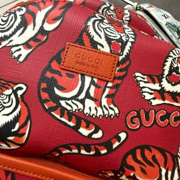 Brand new small Gucci Red Tiger Print Backpack comes with dustbag - Picture 2 of 3